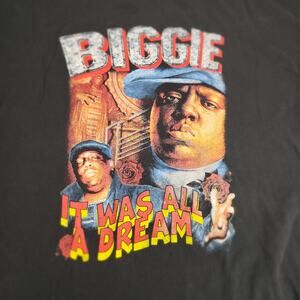 Notorious B.I.G. It Was All A Dream Black Short Sleeve Graphic T-Shirt Men's 2X